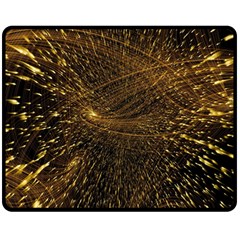 Quantum Physics Wave Particles Double Sided Fleece Blanket (medium)  by Wegoenart