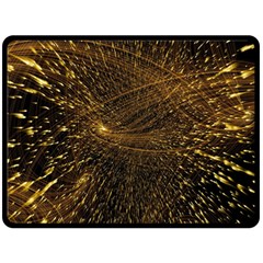 Quantum Physics Wave Particles Double Sided Fleece Blanket (large)  by Wegoenart