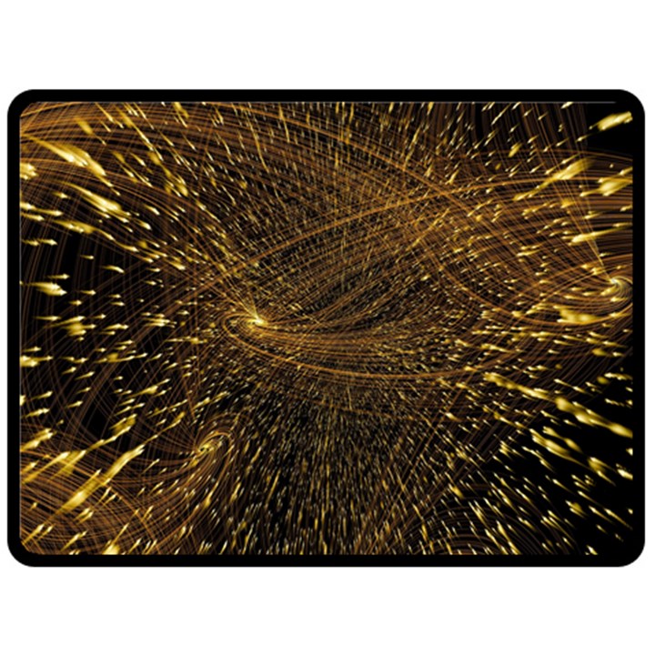 Quantum Physics Wave Particles Double Sided Fleece Blanket (Large) 