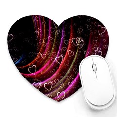 Bokeh Heart Love Romance Heart Mousepads by Wegoenart