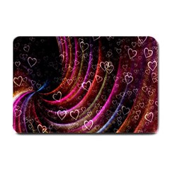 Bokeh Heart Love Romance Small Doormat  by Wegoenart