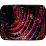 Bokeh Heart Love Romance Fleece Blanket (Mini) 35 x27  Blanket