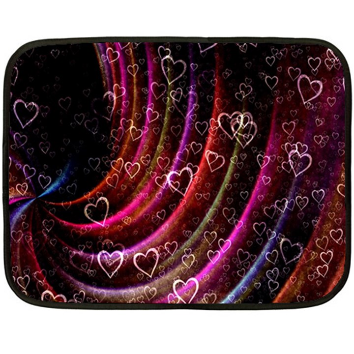 Bokeh Heart Love Romance Fleece Blanket (Mini)