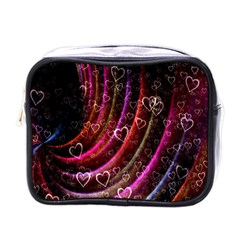 Bokeh Heart Love Romance Mini Toiletries Bag (one Side) by Wegoenart