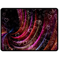 Bokeh Heart Love Romance Fleece Blanket (large)  by Wegoenart