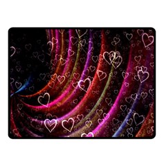 Bokeh Heart Love Romance Fleece Blanket (small) by Wegoenart