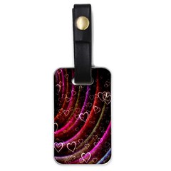 Bokeh Heart Love Romance Luggage Tag (one Side) by Wegoenart