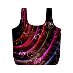 Bokeh Heart Love Romance Full Print Recycle Bag (m) by Wegoenart