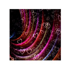 Bokeh Heart Love Romance Small Satin Scarf (square) by Wegoenart