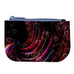 Bokeh Heart Love Romance Large Coin Purse