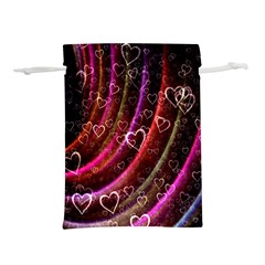 Bokeh Heart Love Romance Lightweight Drawstring Pouch (m)