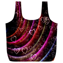 Bokeh Heart Love Romance Full Print Recycle Bag (xxl)