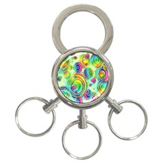 Wallpaper Pattern Colorful Color 3-ring Key Chain