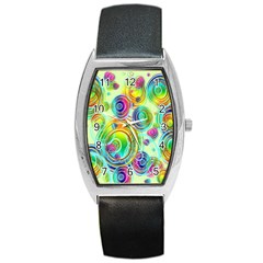 Wallpaper Pattern Colorful Color Barrel Style Metal Watch by Wegoenart