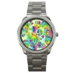 Wallpaper Pattern Colorful Color Sport Metal Watch by Wegoenart