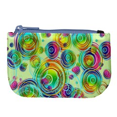 Wallpaper Pattern Colorful Color Large Coin Purse by Wegoenart