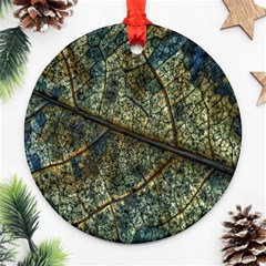 Leaf Leaves Fall Foliage Structure Ornament (round) by Wegoenart