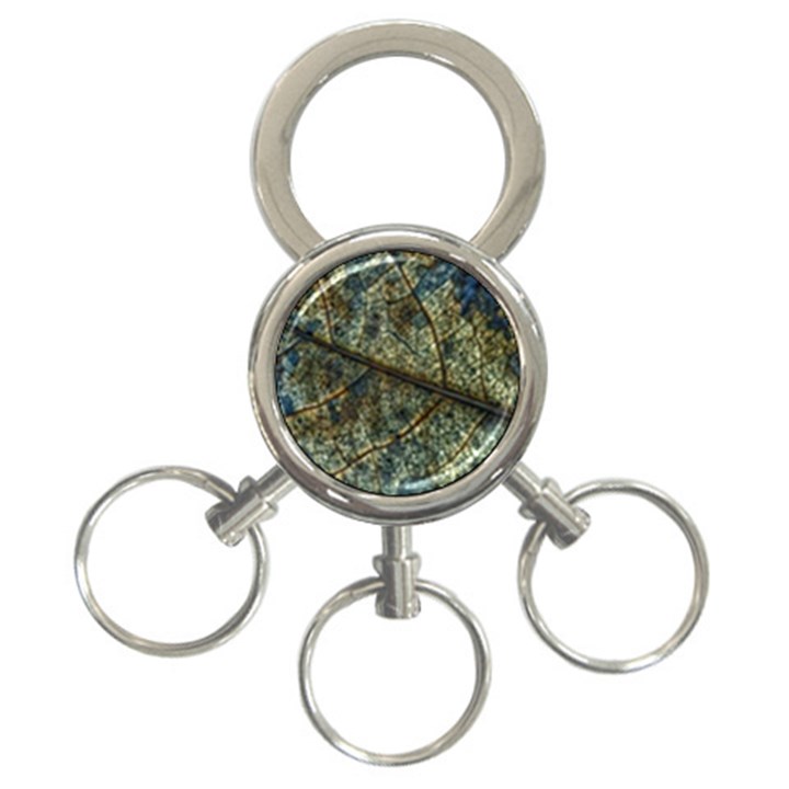 Leaf Leaves Fall Foliage Structure 3-Ring Key Chain