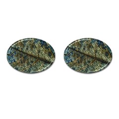 Leaf Leaves Fall Foliage Structure Cufflinks (oval) by Wegoenart