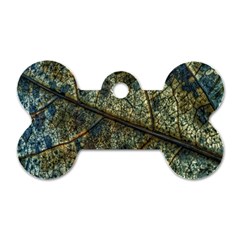 Leaf Leaves Fall Foliage Structure Dog Tag Bone (one Side) by Wegoenart