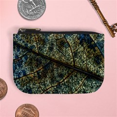 Leaf Leaves Fall Foliage Structure Mini Coin Purse by Wegoenart