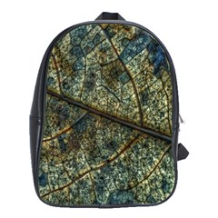 Leaf Leaves Fall Foliage Structure School Bag (large) by Wegoenart