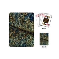 Leaf Leaves Fall Foliage Structure Playing Cards Single Design (mini) by Wegoenart