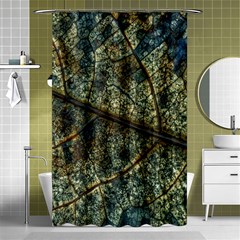 Leaf Leaves Fall Foliage Structure Shower Curtain 48  X 72  (small)  by Wegoenart