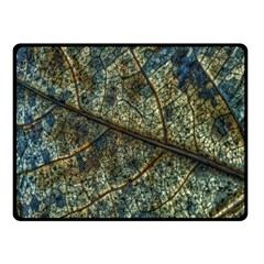 Leaf Leaves Fall Foliage Structure Double Sided Fleece Blanket (small)  by Wegoenart