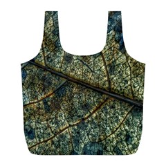 Leaf Leaves Fall Foliage Structure Full Print Recycle Bag (l) by Wegoenart