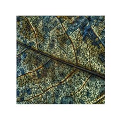 Leaf Leaves Fall Foliage Structure Small Satin Scarf (square) by Wegoenart