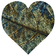 Leaf Leaves Fall Foliage Structure Wooden Puzzle Heart