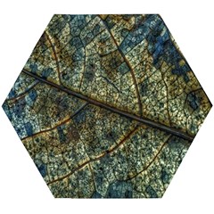 Leaf Leaves Fall Foliage Structure Wooden Puzzle Hexagon by Wegoenart