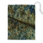 Leaf Leaves Fall Foliage Structure Drawstring Pouch (5XL) Front