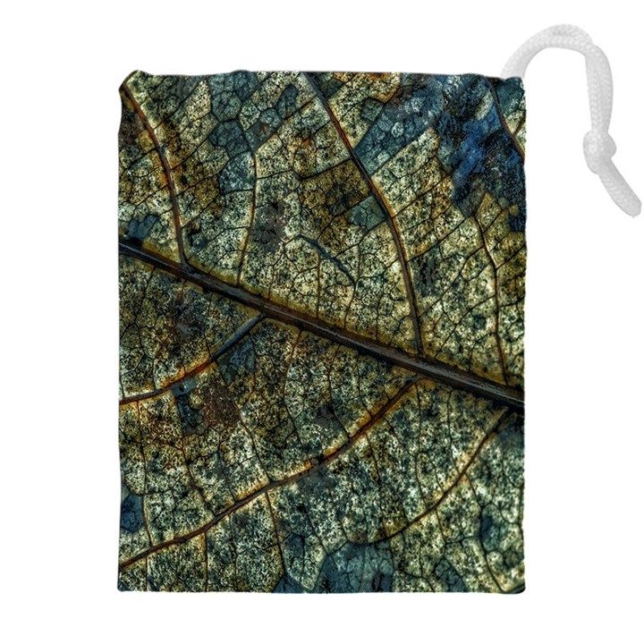 Leaf Leaves Fall Foliage Structure Drawstring Pouch (5XL)