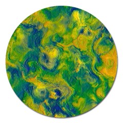 Abstract Texture Background Color Magnet 5  (round) by Wegoenart