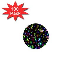 Star Colorful Christmas Abstract 1  Mini Buttons (100 Pack)  by Wegoenart