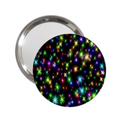 Star Colorful Christmas Abstract 2 25  Handbag Mirrors by Wegoenart