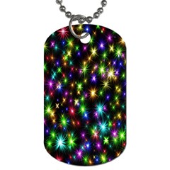 Star Colorful Christmas Abstract Dog Tag (two Sides) by Wegoenart