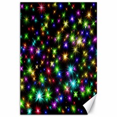 Star Colorful Christmas Abstract Canvas 12  X 18  by Wegoenart