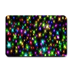 Star Colorful Christmas Abstract Small Doormat  by Wegoenart