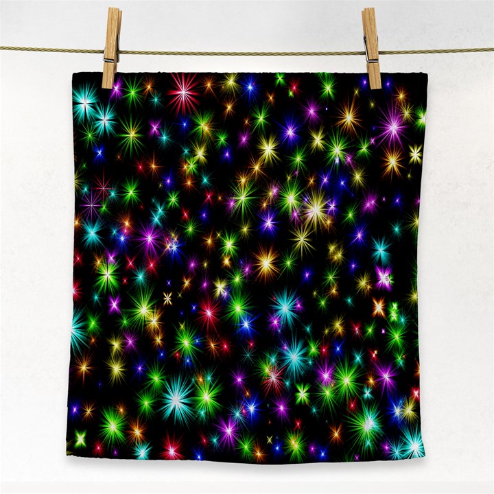 Star Colorful Christmas Abstract Face Towel