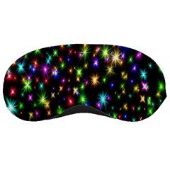 Star Colorful Christmas Abstract Sleeping Mask by Wegoenart