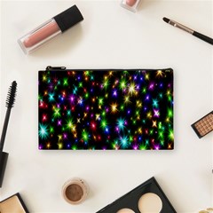 Star Colorful Christmas Abstract Cosmetic Bag (small) by Wegoenart