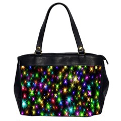 Star Colorful Christmas Abstract Oversize Office Handbag (2 Sides)