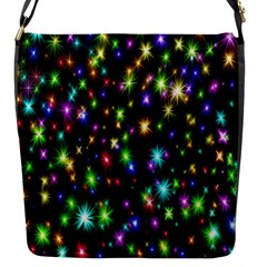 Star Colorful Christmas Abstract Flap Closure Messenger Bag (s) by Wegoenart