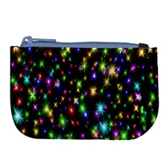 Star Colorful Christmas Abstract Large Coin Purse