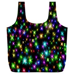 Star Colorful Christmas Abstract Full Print Recycle Bag (xxl) by Wegoenart