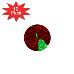 Love Lovers Romance Background 1  Mini Buttons (10 pack) 