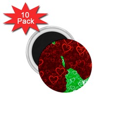 Love Lovers Romance Background 1.75  Magnets (10 pack) 